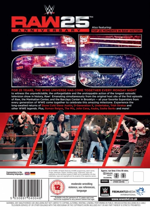 Reino Unido WWE DVD RAW 25th Anniversary 